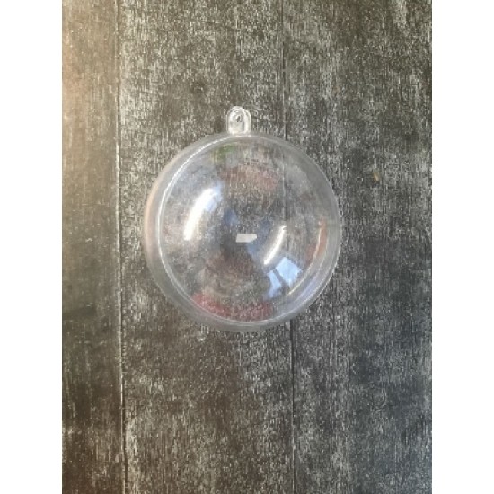 Шар прозрачный, разъемный, 8см пластик, цена за 1 шт